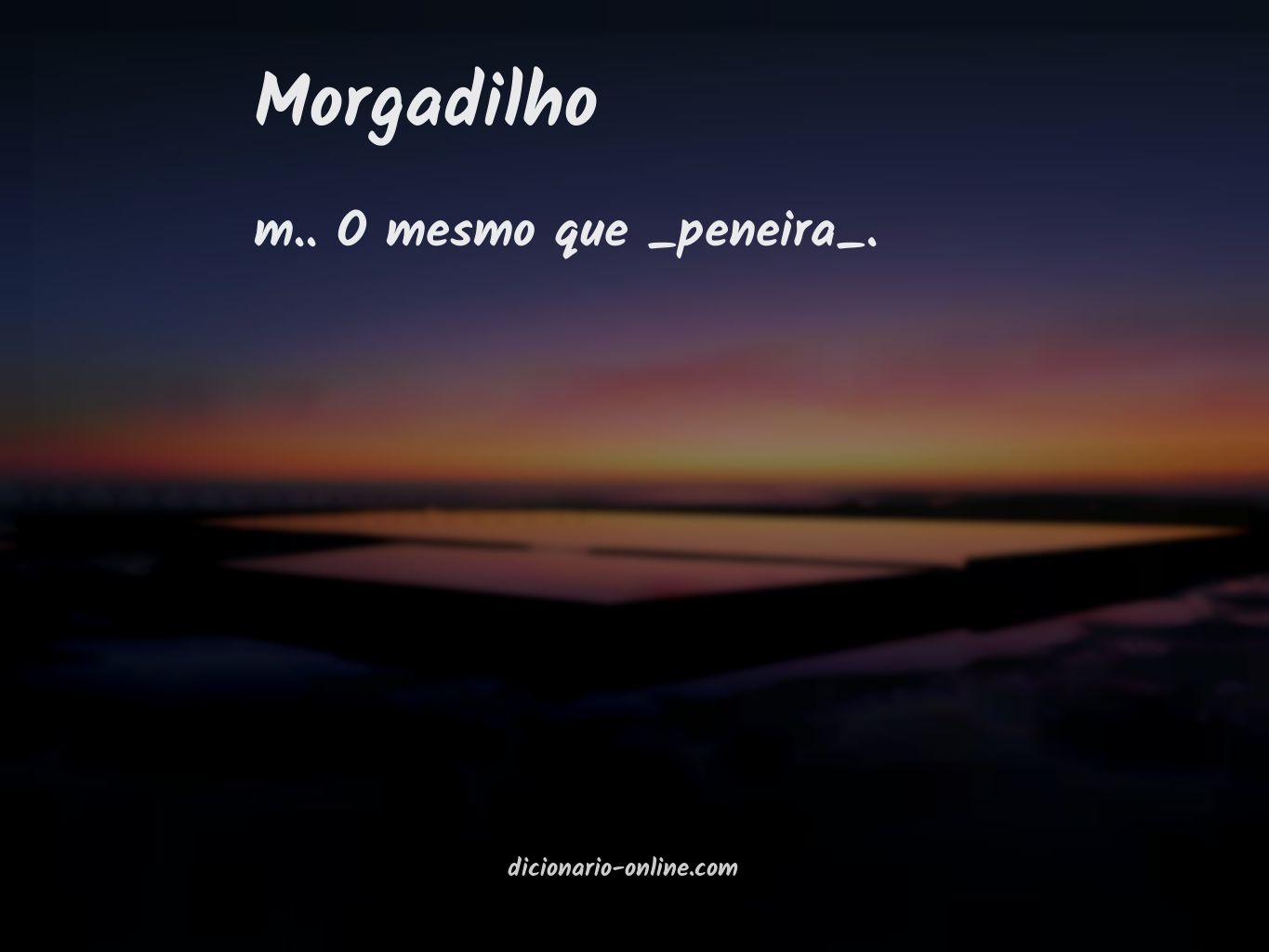 Significado de morgadilho