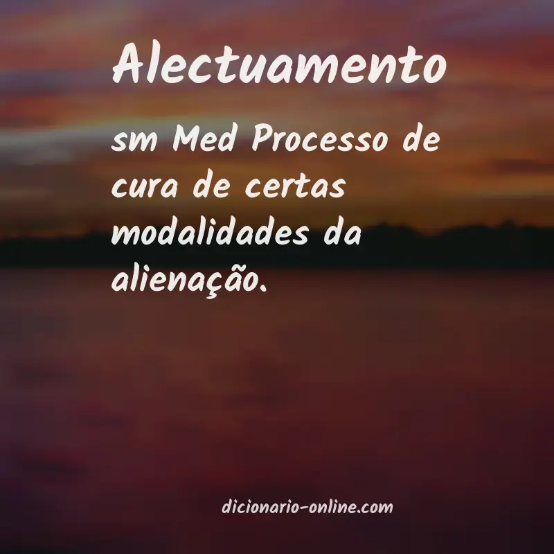 Significado de alectuamento