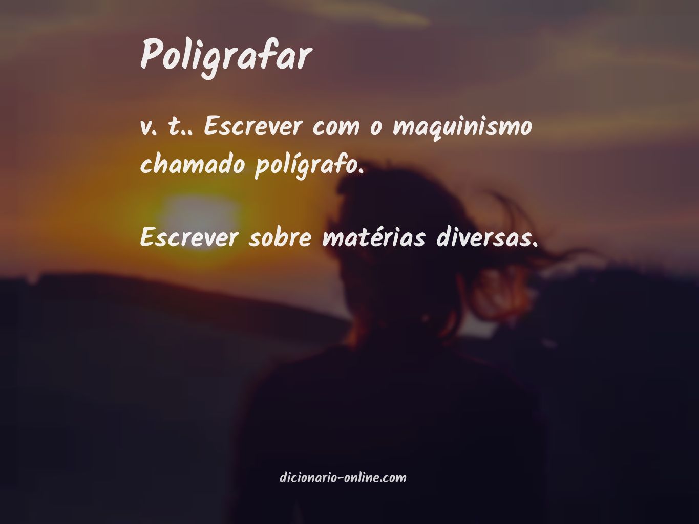 Significado de poligrafar