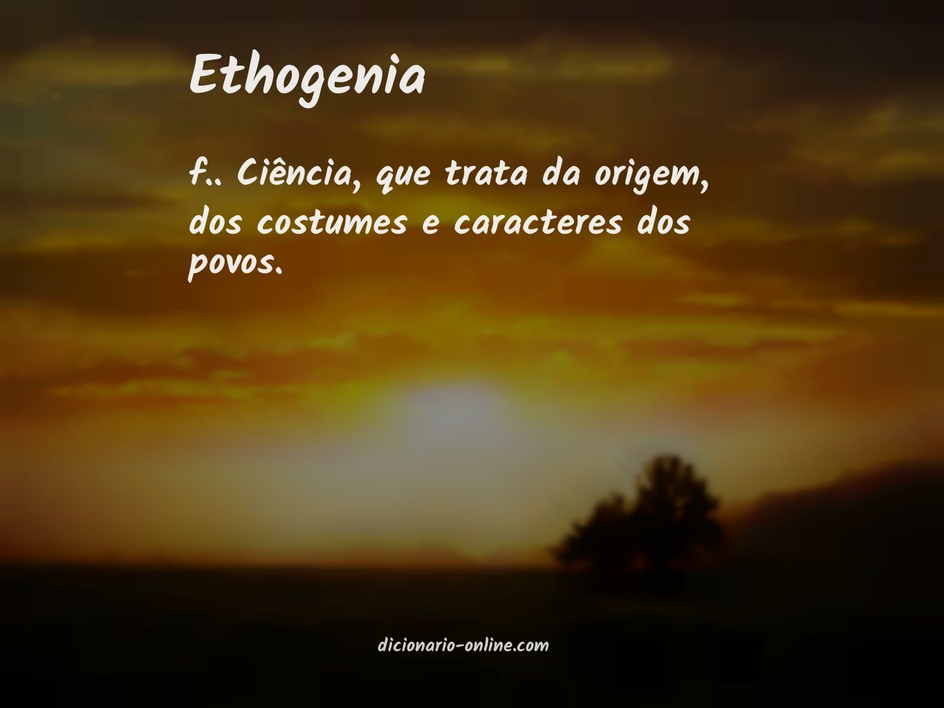 Significado de ethogenia