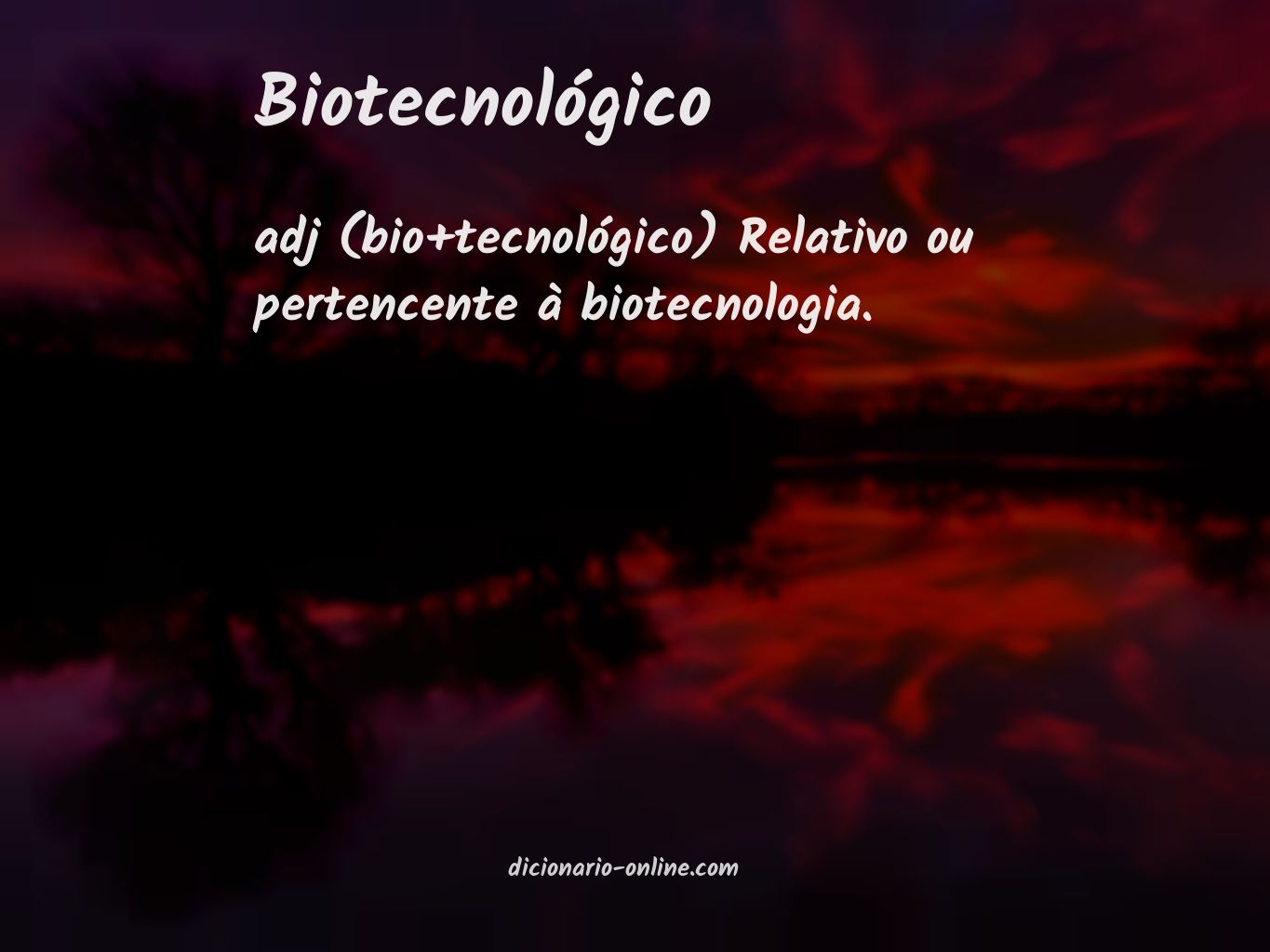 Significado de biotecnológico