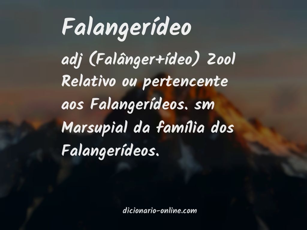 Significado de falangerídeo