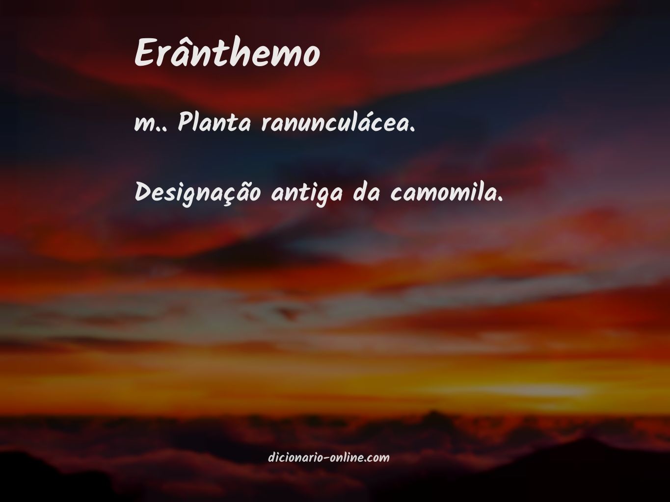 Significado de erânthemo