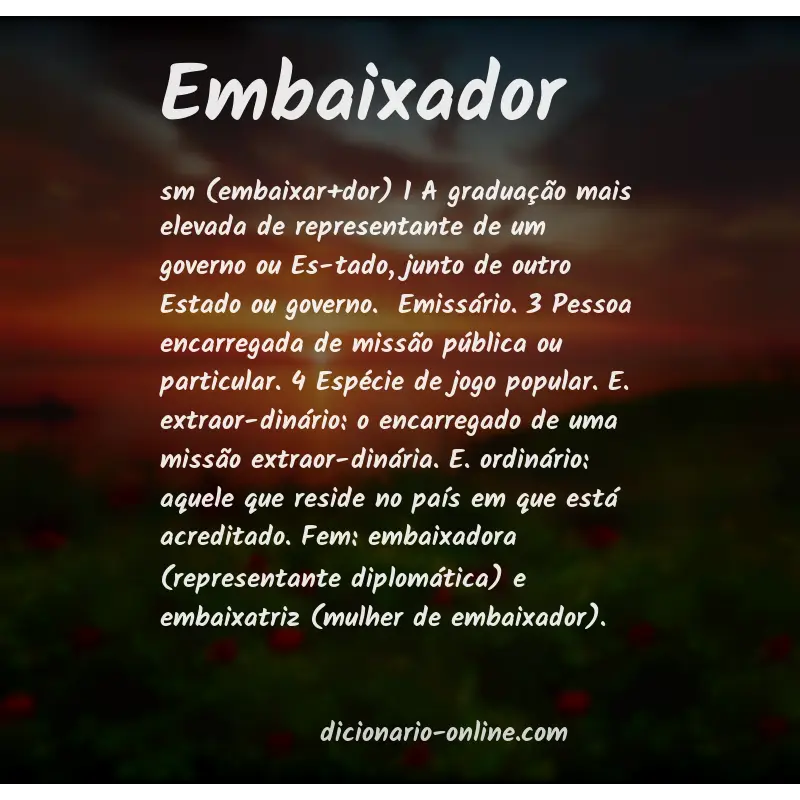 Significado de embaixador
