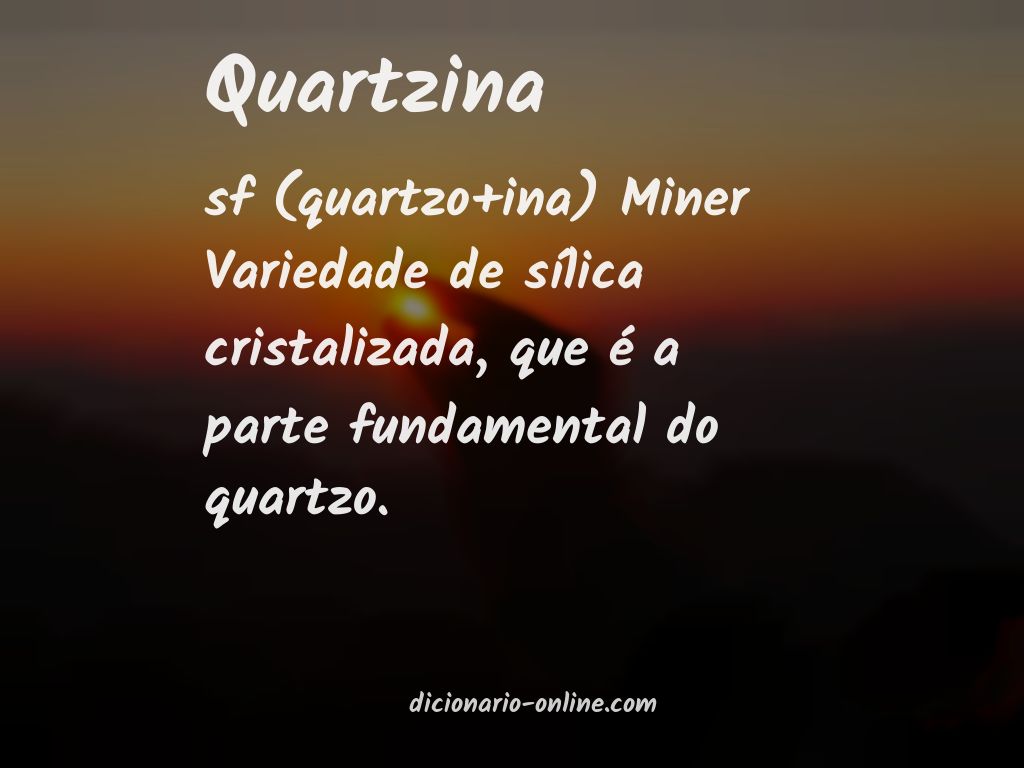 Significado de quartzina