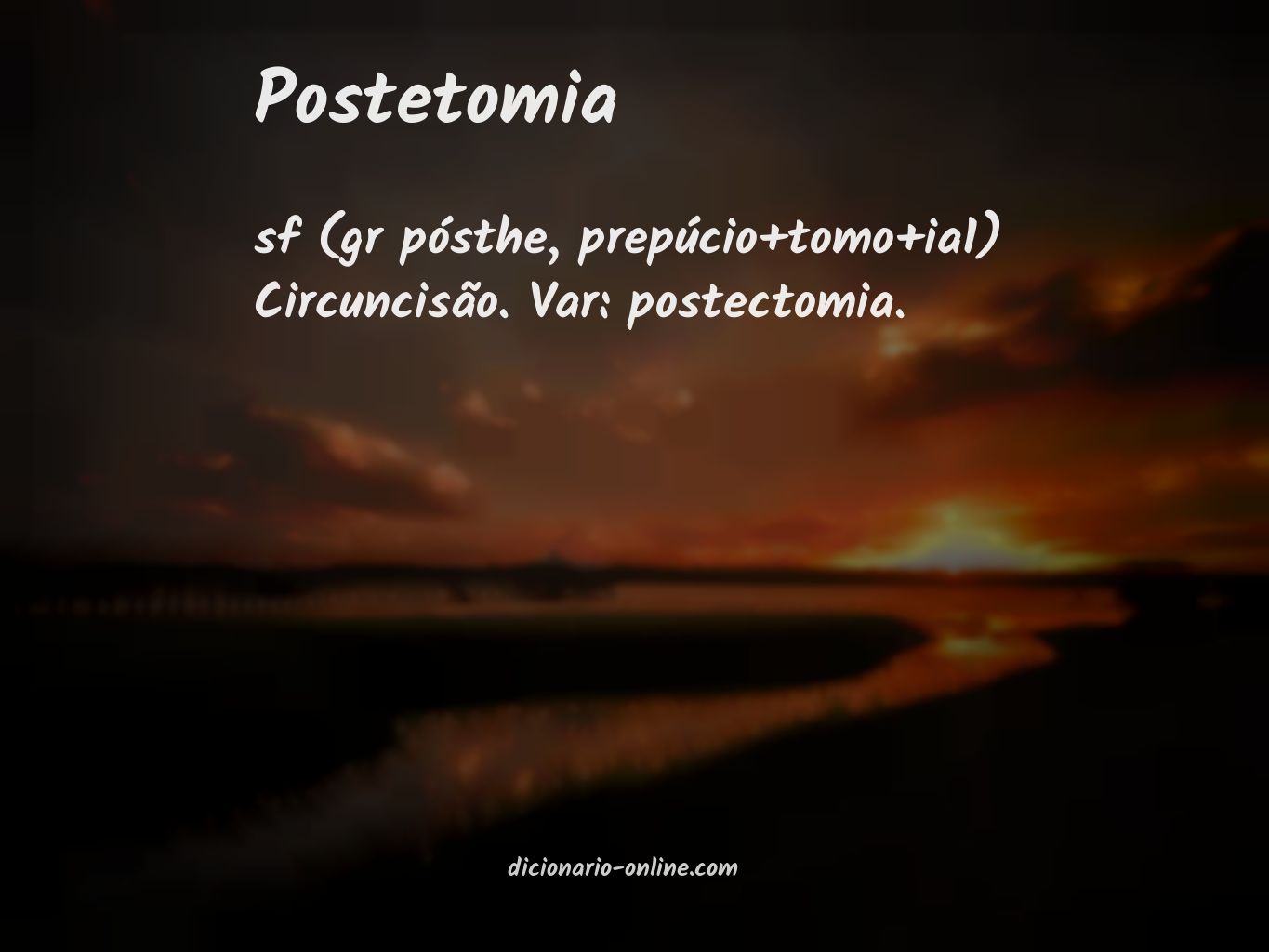 Significado de postetomia
