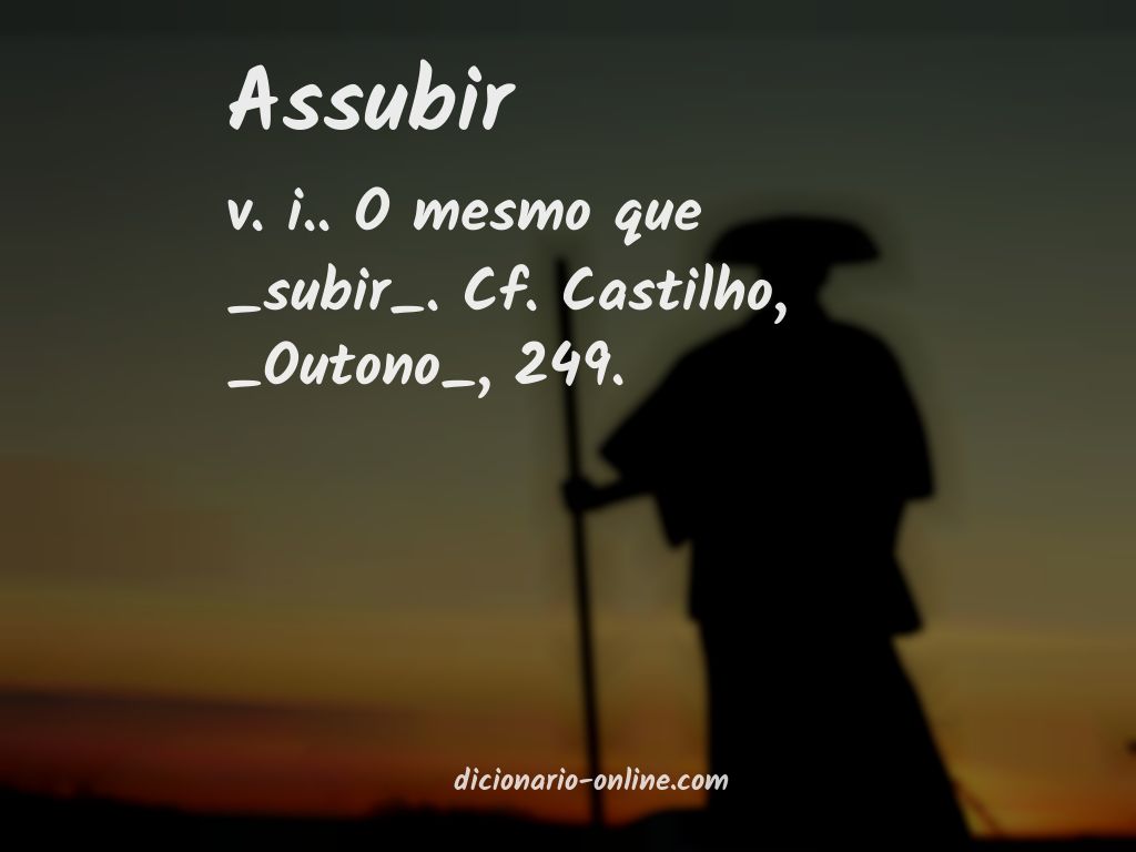 Significado de assubir