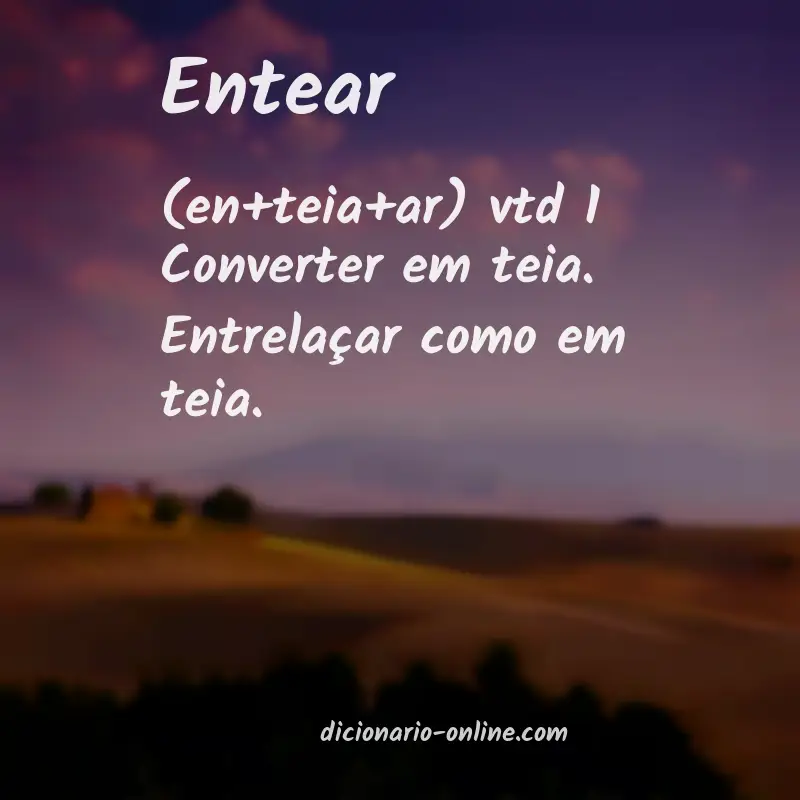 Significado de entear