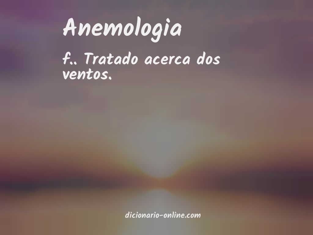 Significado de anemologia