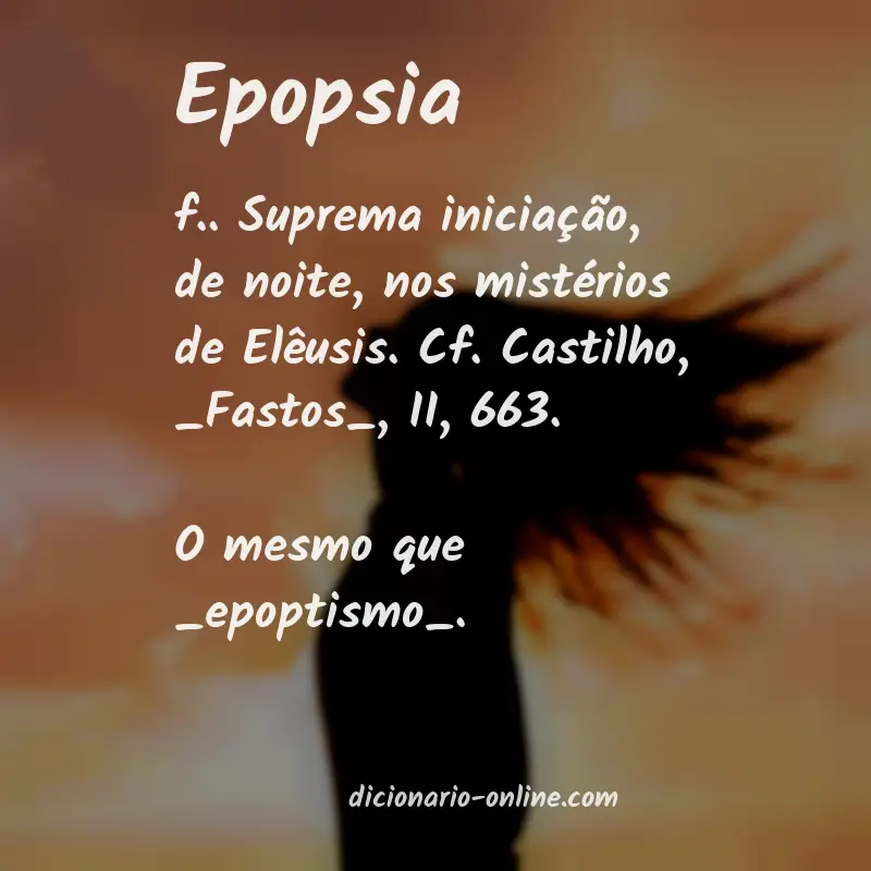 Significado de epopsia