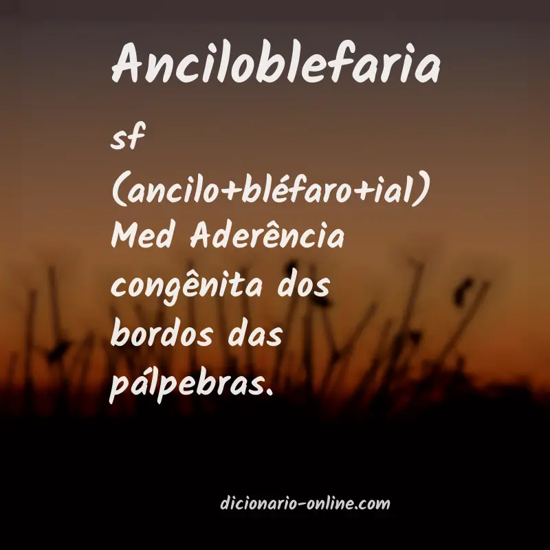 Significado de anciloblefaria