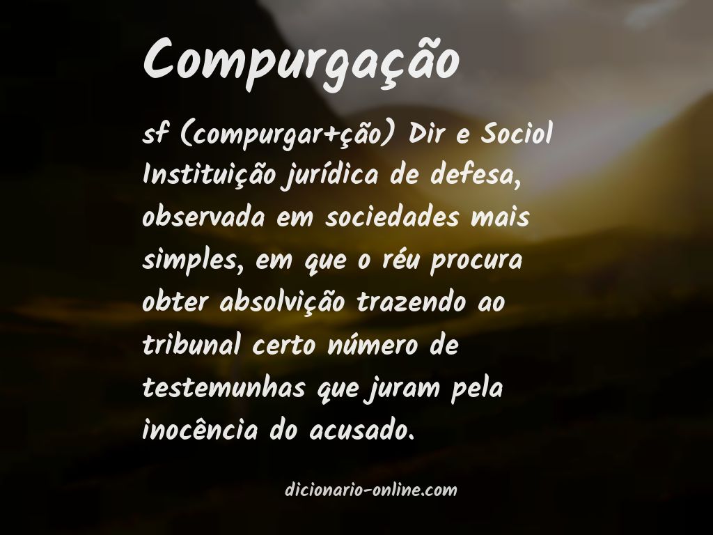 Significado de compurgação