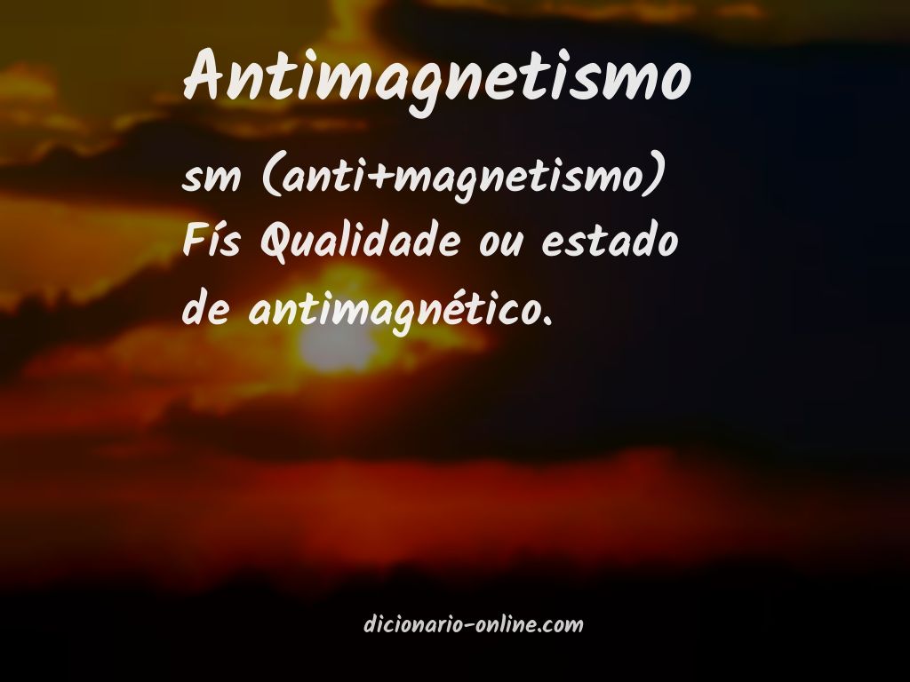 Significado de antimagnetismo