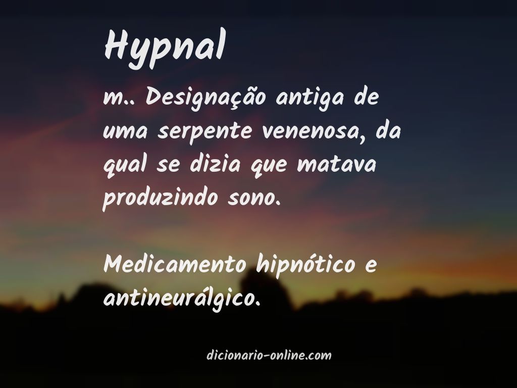 Significado de hypnal