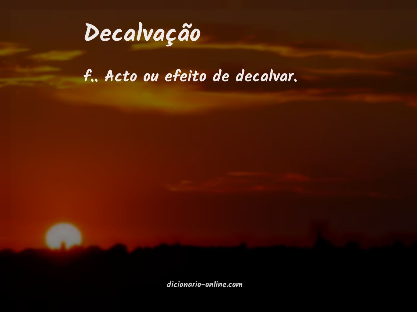 Significado de decalvação