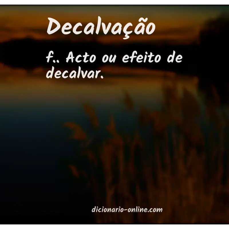 Significado de decalvação