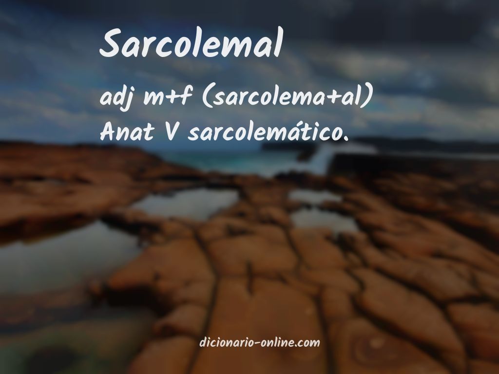 Significado de sarcolemal