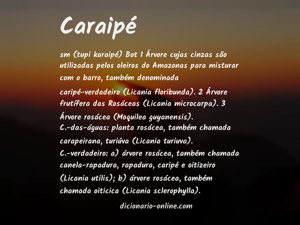 Significado de caraipé