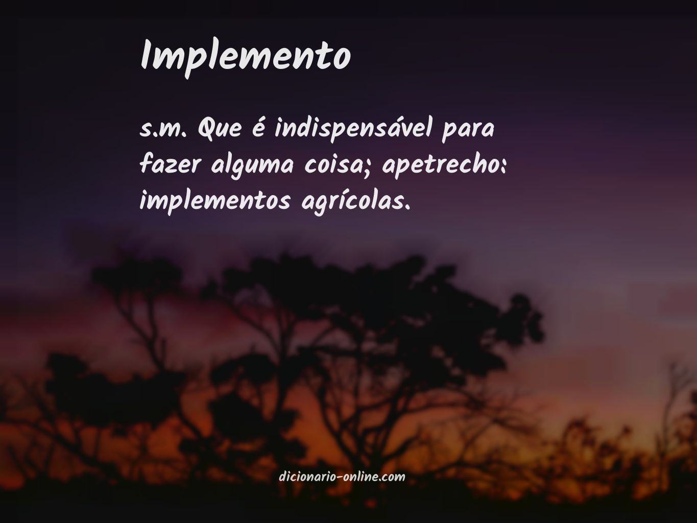 Significado de implemento