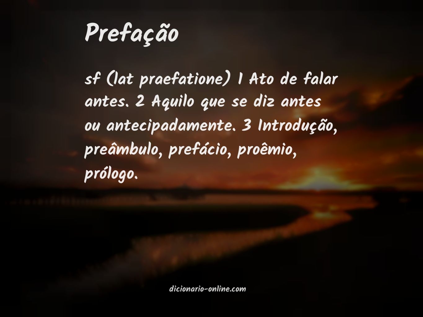 Significado de prefação