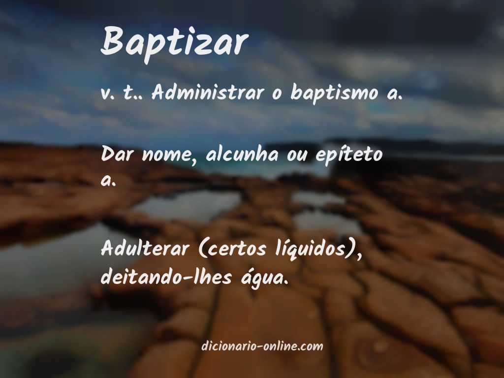 Significado de baptizar