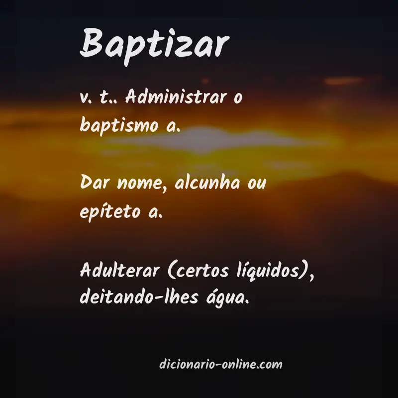 Significado de baptizar