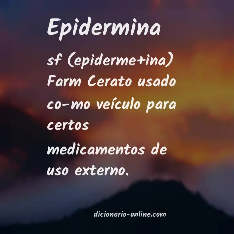 Significado de epidermina