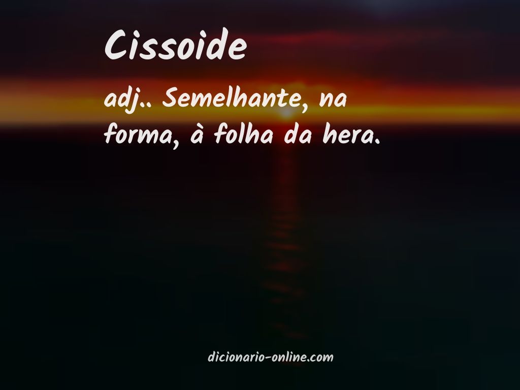 Significado de cissoide