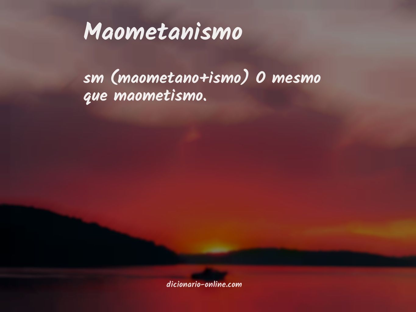 Significado de maometanismo