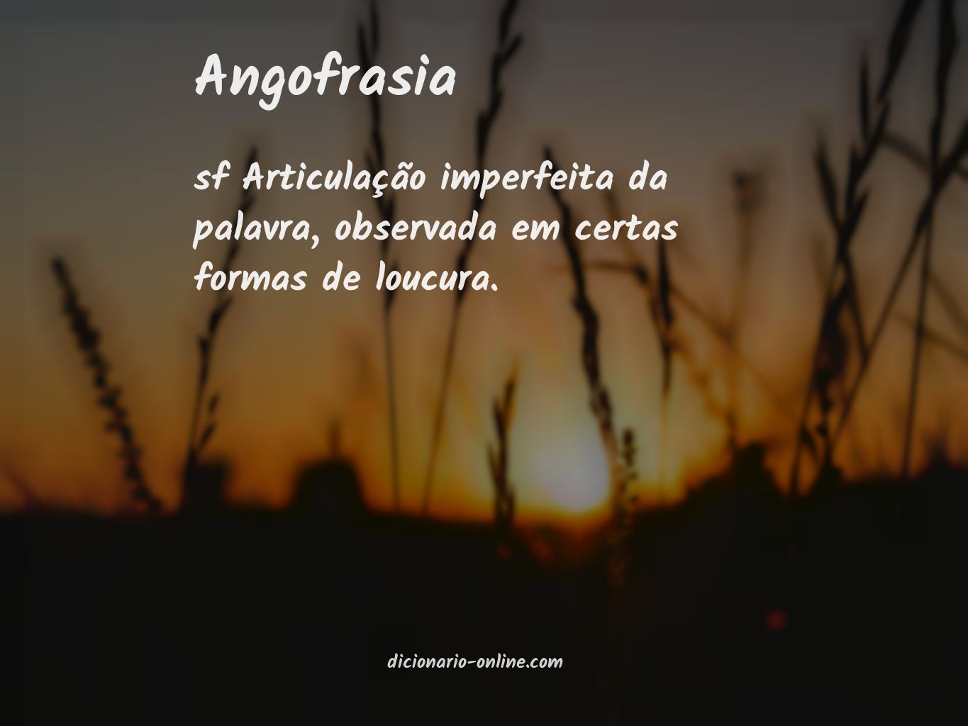 Significado de angofrasia