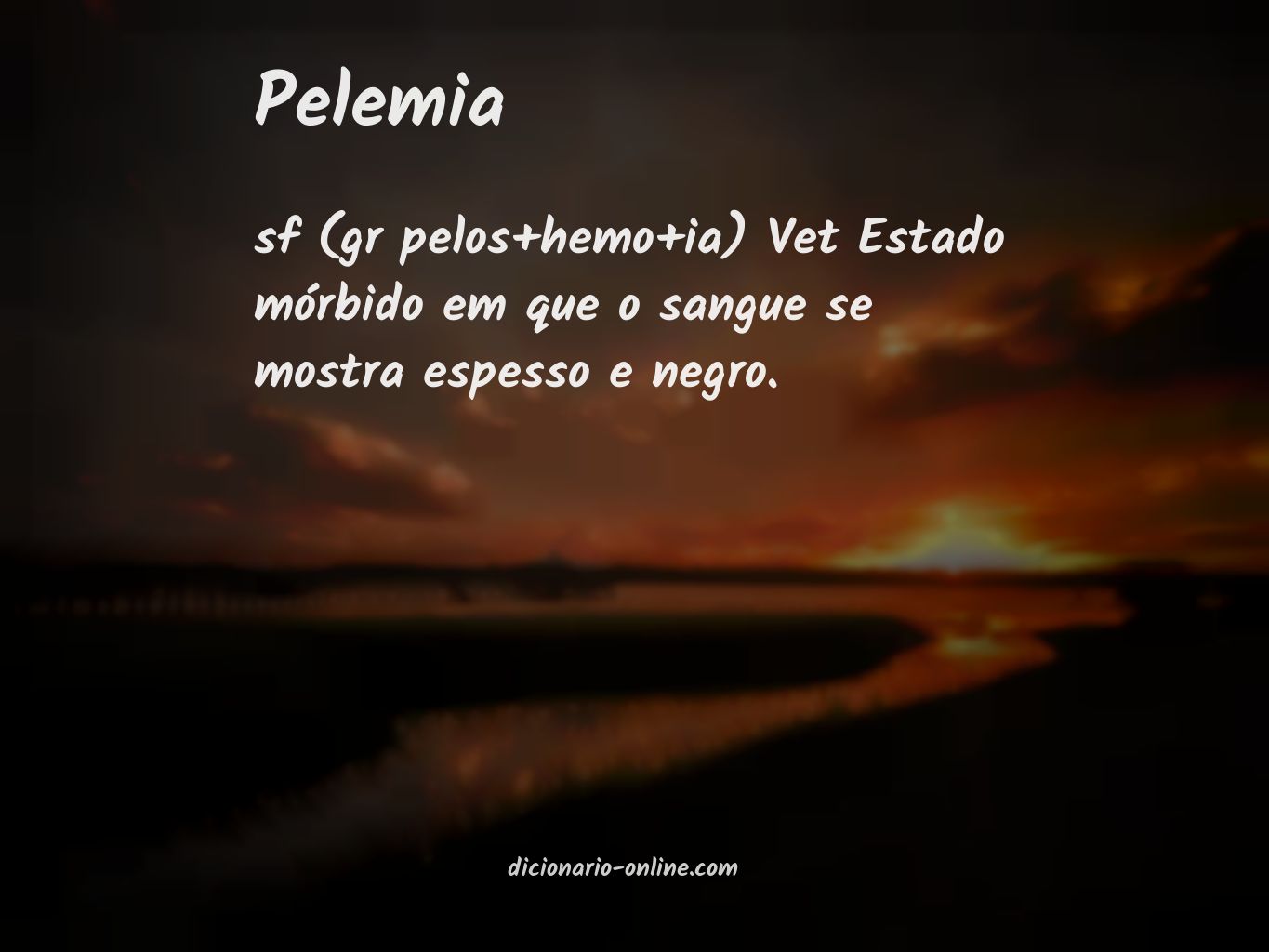 Significado de pelemia