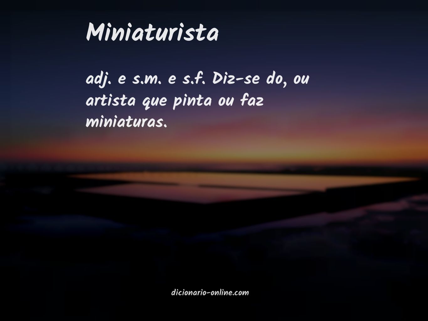 Significado de miniaturista