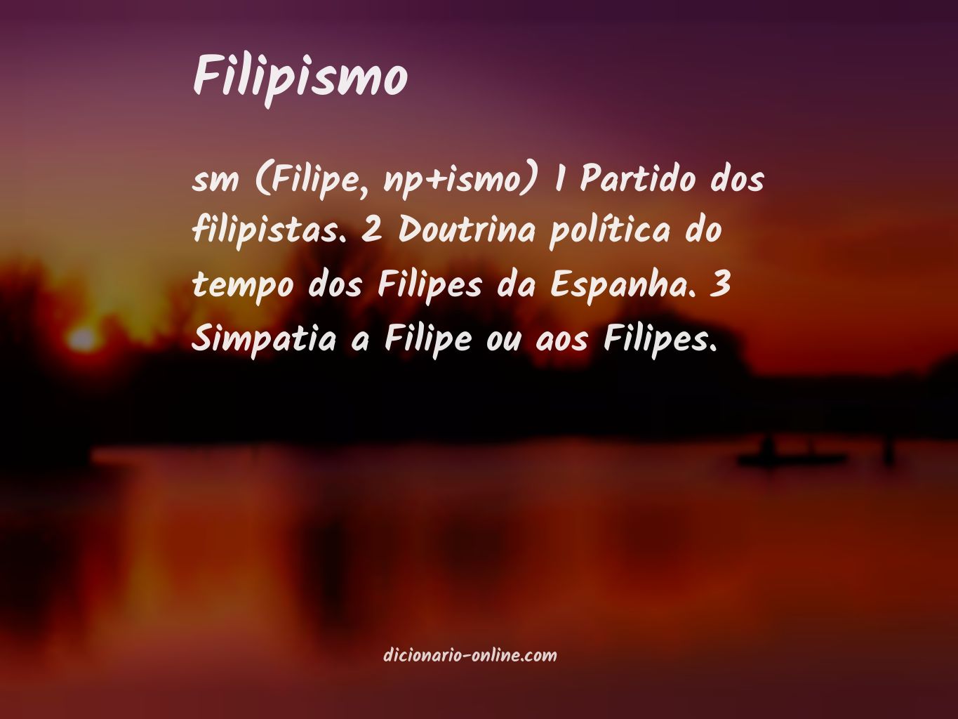 Significado de filipismo