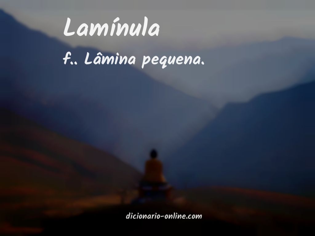 Significado de lamínula