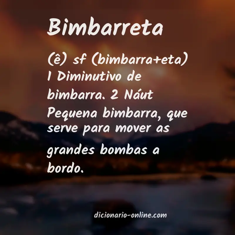 Significado de bimbarreta
