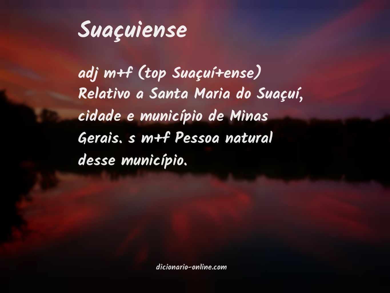 Significado de suaçuiense