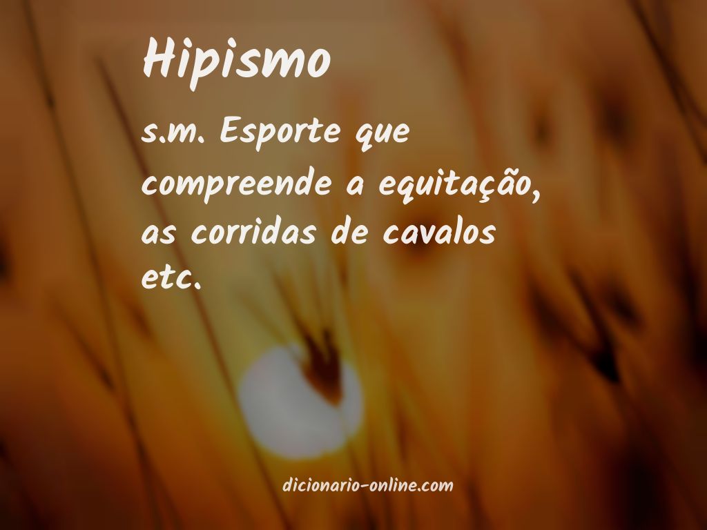 Significado de hipismo