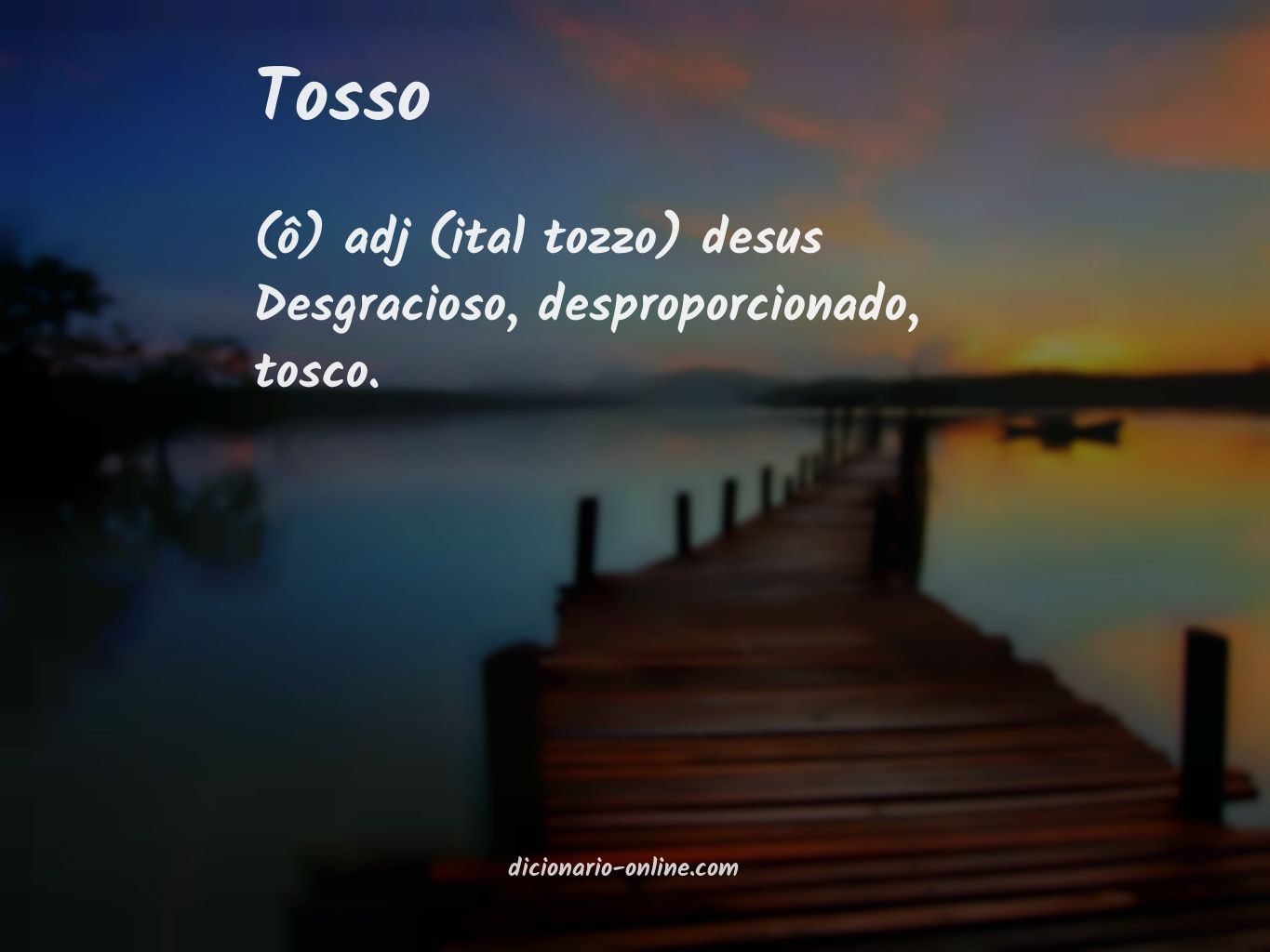 Significado de tosso