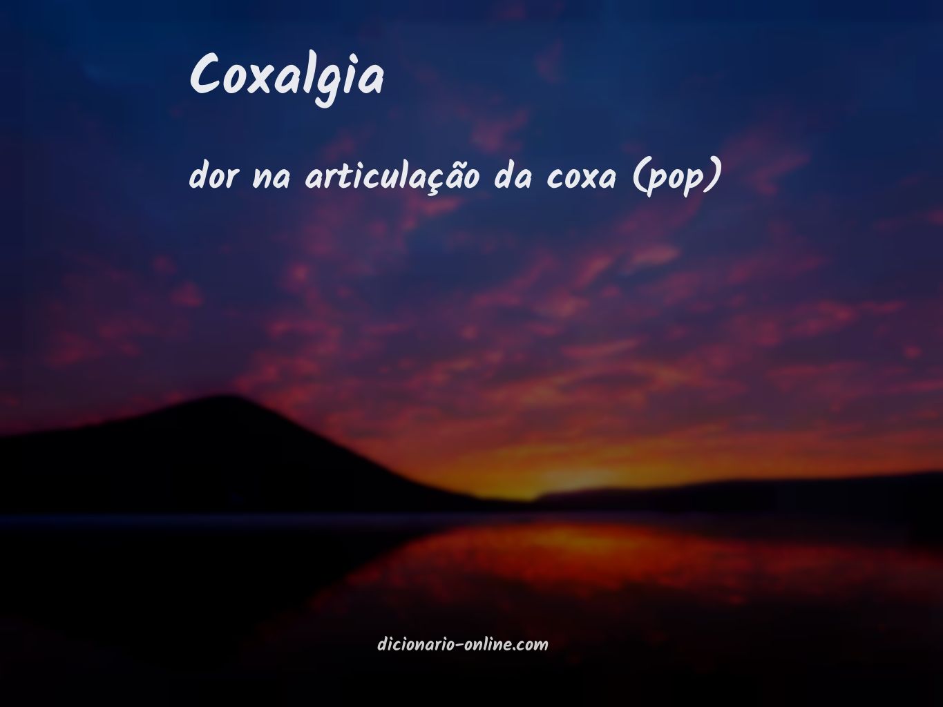 Significado de coxalgia