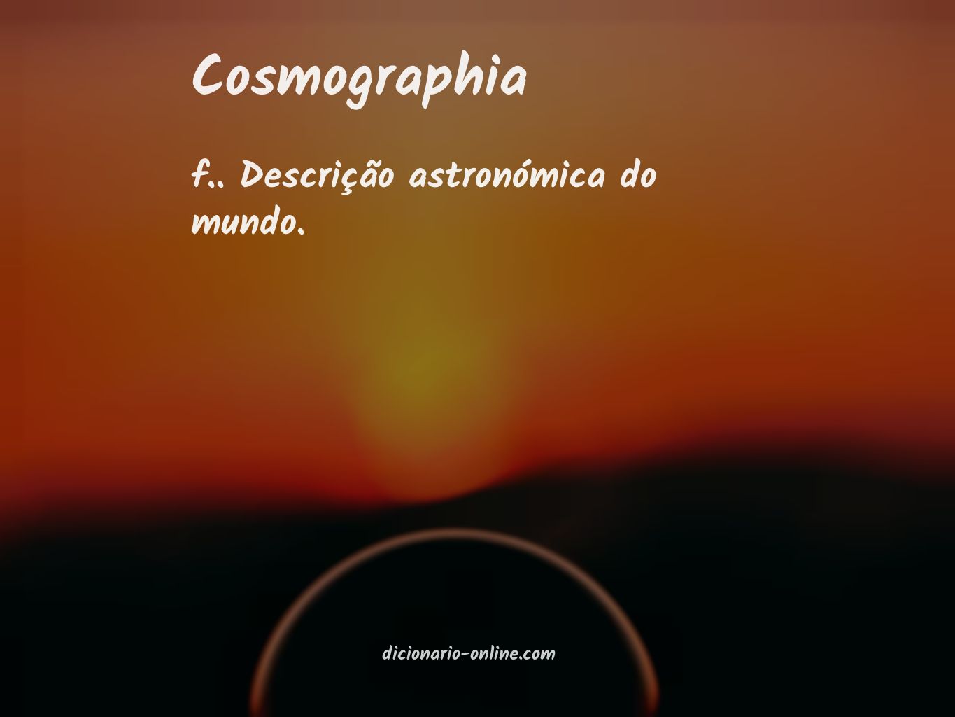 Significado de cosmographia