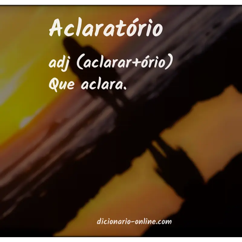Significado de aclaratório