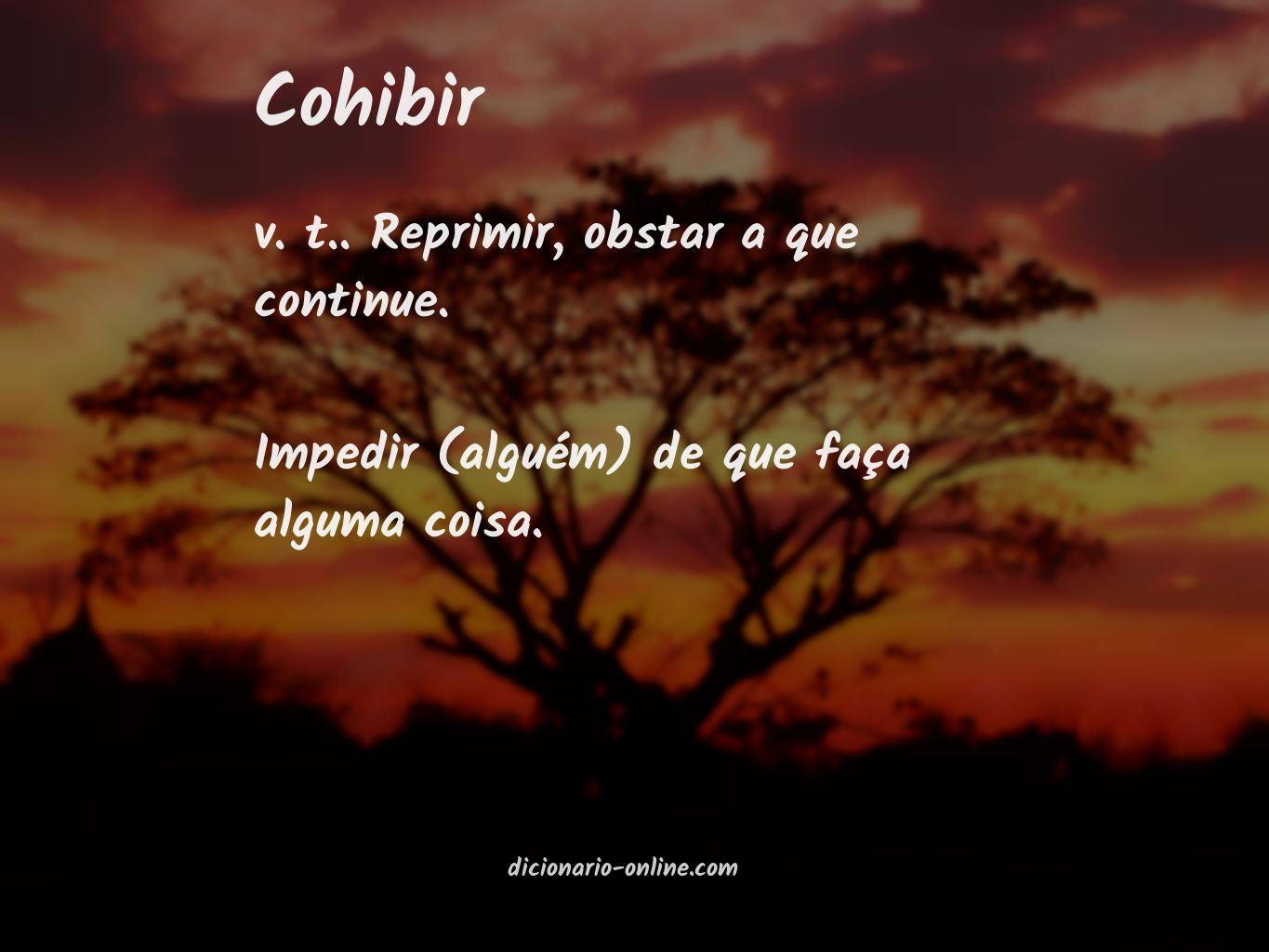 Significado de cohibir