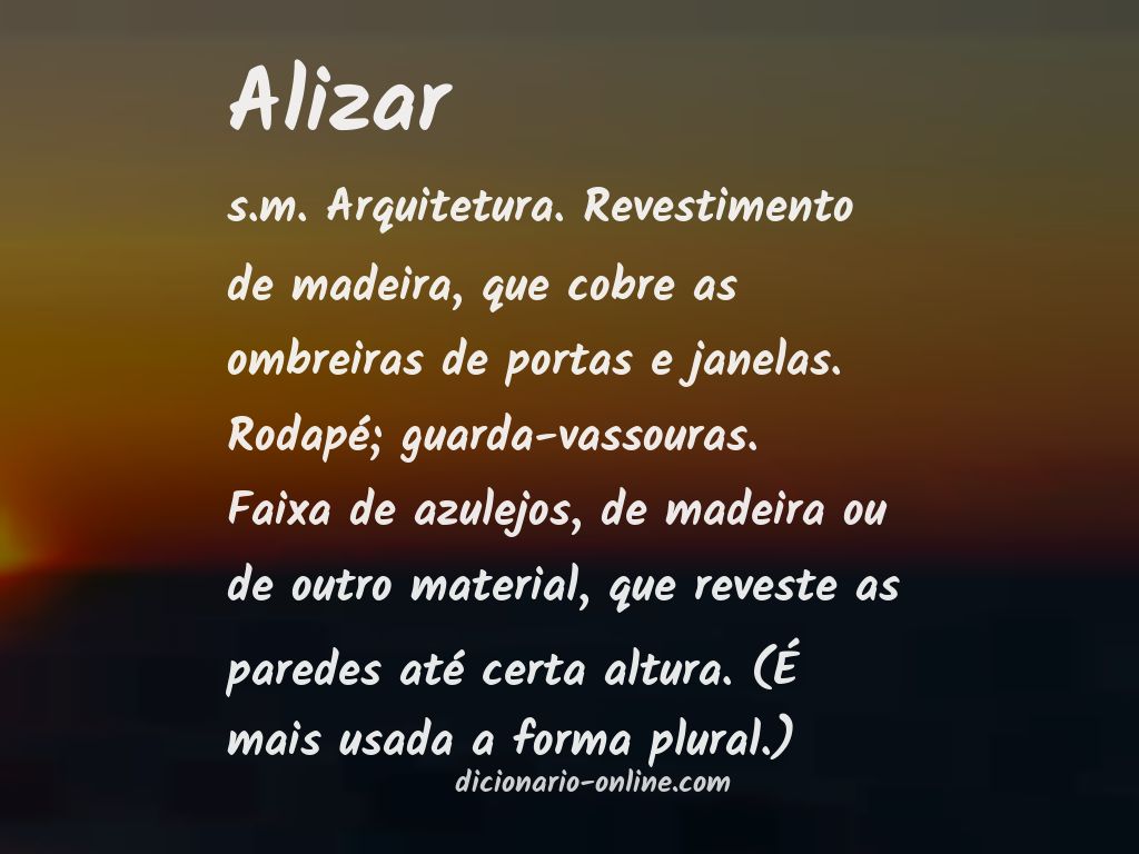 Significado de alizar