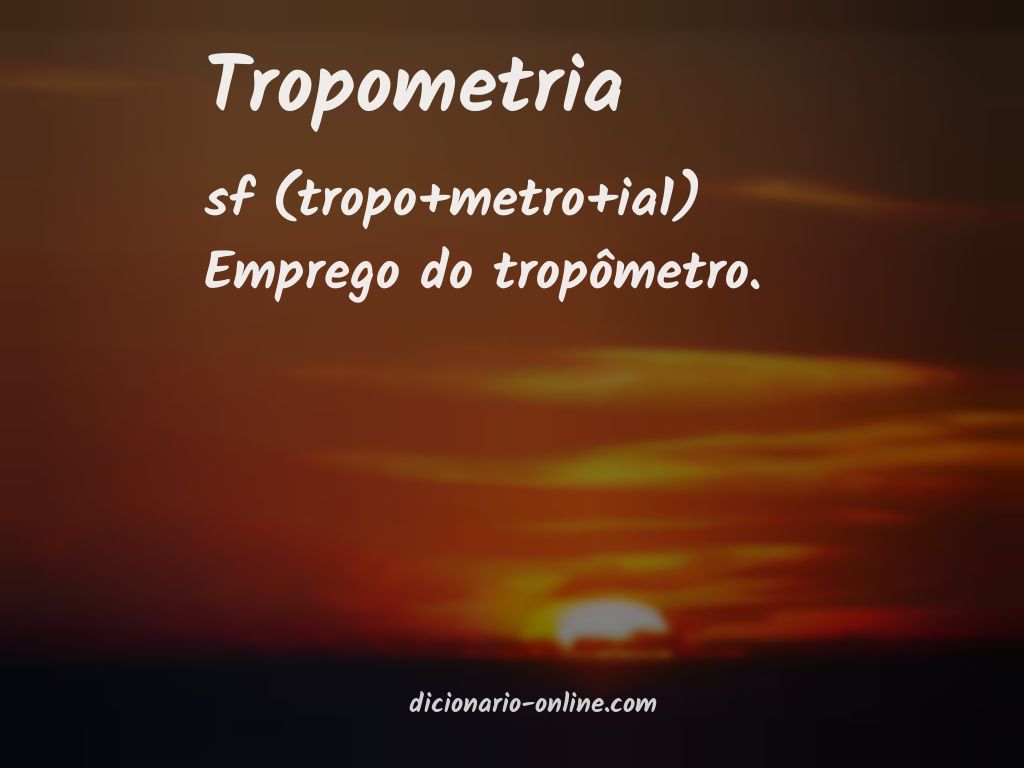 Significado de tropometria