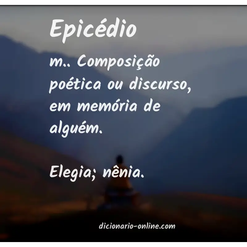 Significado de epicédio