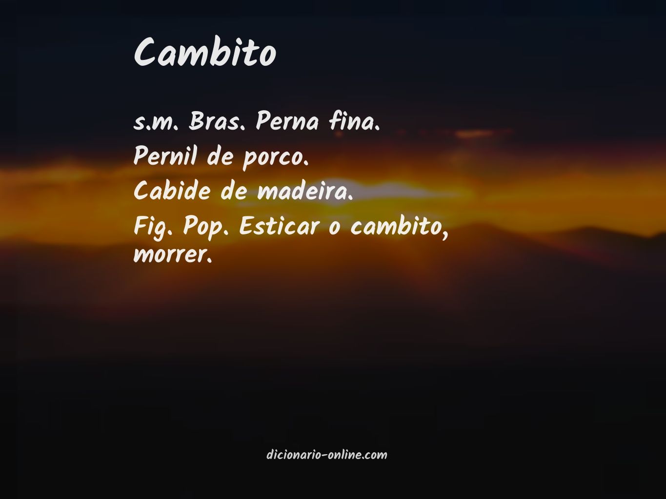 Significado de cambito