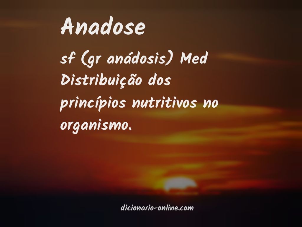 Significado de anadose