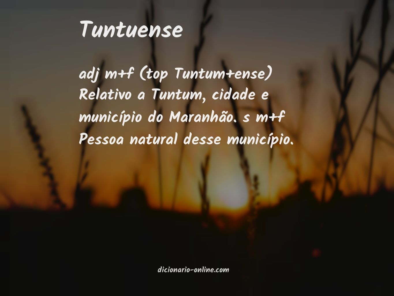 Significado de tuntuense