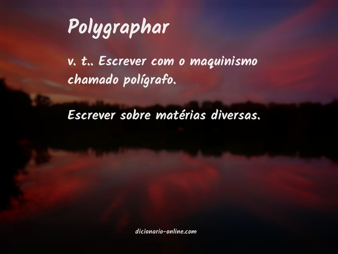 Significado de polygraphar