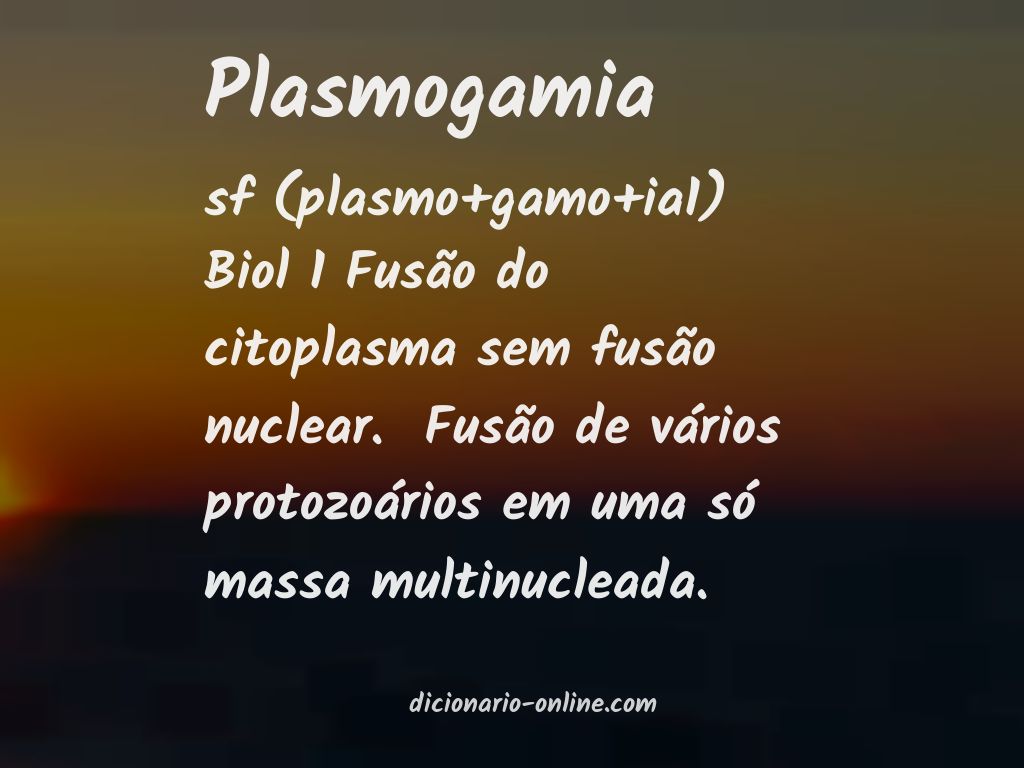 Significado de plasmogamia